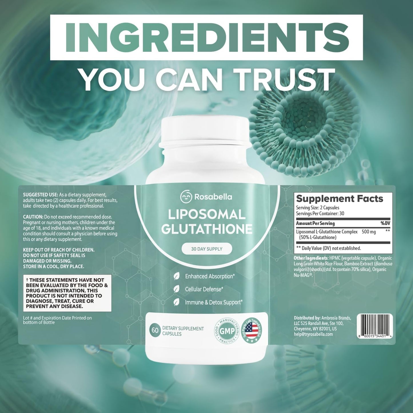 Liposomal Glutathione 500mg