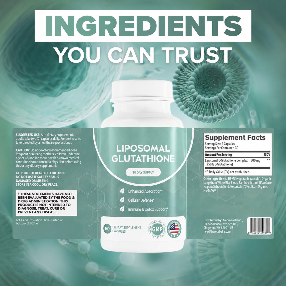 Liposomal Glutathione 500mg